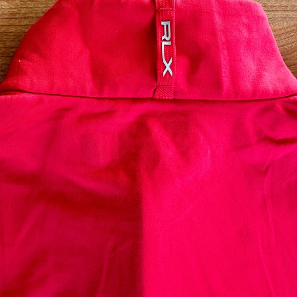 RLX Golf Ralph Lauren Women Red Stretch Jersey Quarter-Zip Pullover Size S NEW - Picture 13 of 14